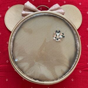 Minnie Mouse Loungefly Rosegold Adjustable Purse (new, never used)